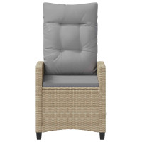 Produktbild för Fällbar trädgårdstol Beige och Ljusgrå 56 x 60 x 112 cm