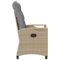 Produktbild för Fällbar trädgårdstol Beige och Ljusgrå 56 x 60 x 112 cm