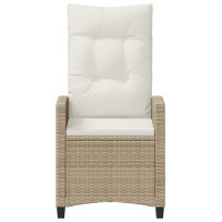 Produktbild för Fällbar trädgårdstol Beige och gräddfärgad 56 x 60 x 112 cm