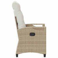 Produktbild för Fällbar trädgårdstol Beige och gräddfärgad 56 x 60 x 112 cm