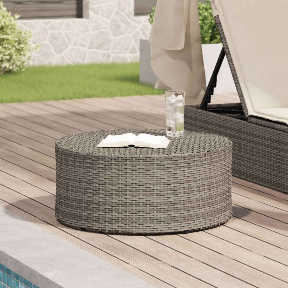 Produktbild för Utomhus Soffbord Grå Ø 68 x 30 cm konstrotting