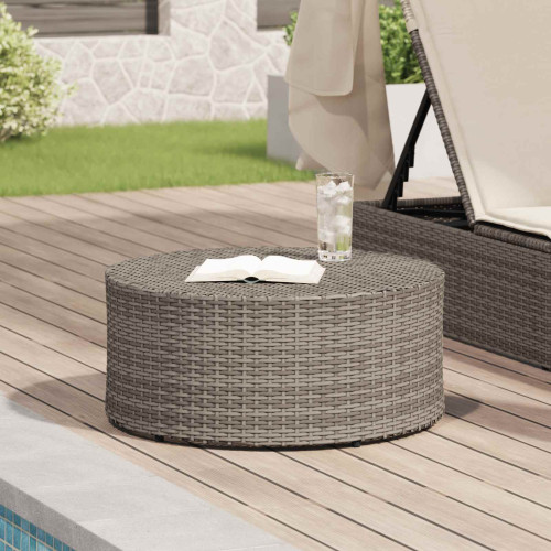 vidaXL Utomhus Soffbord Grå Ø 68 x 30 cm konstrotting