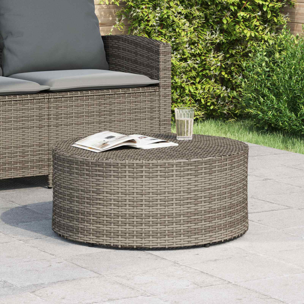 Produktbild för Utomhus Soffbord Grå Ø 68 x 30 cm konstrotting