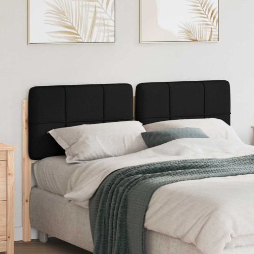 vidaXL Klädd sänggavel Brun och svart 150 cm Massiv furu