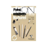 Produktbild för Paint-On Blok A4 250gram 30 ark brunt/naturel papir, multi t...