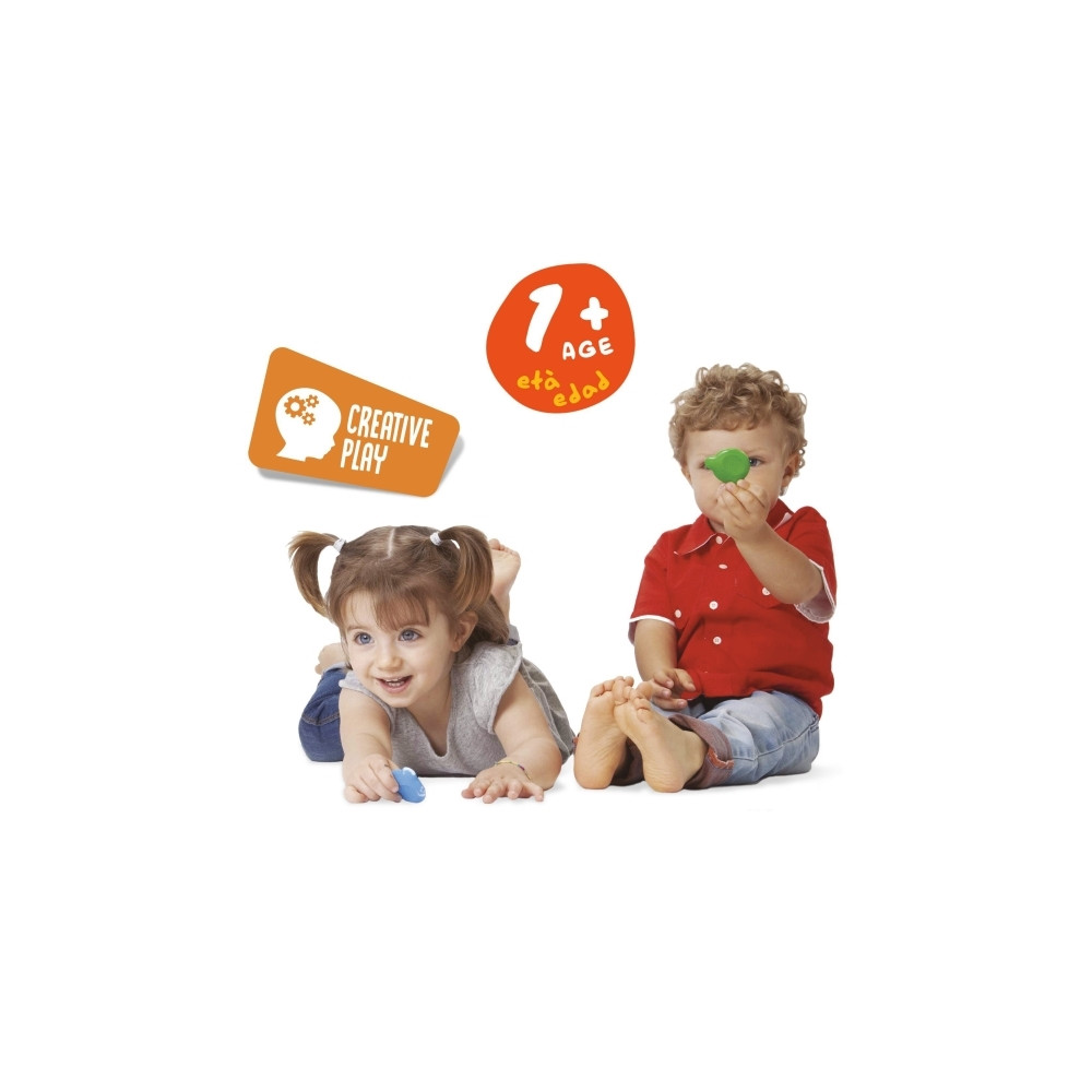Produktbild för Carioca Teddy BABY, 6 styck, Blå, Grön, Orange, Röd, Violett...
