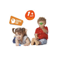 Produktbild för Carioca Teddy BABY, 6 styck, Blå, Grön, Orange, Röd, Violett...