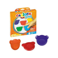 Produktbild för Carioca Teddy BABY, 6 styck, Blå, Grön, Orange, Röd, Violett...