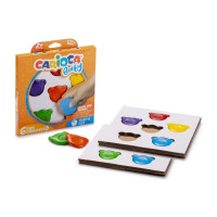Produktbild för Carioca Teddy BABY, 6 styck, Blå, Grön, Orange, Röd, Violett...