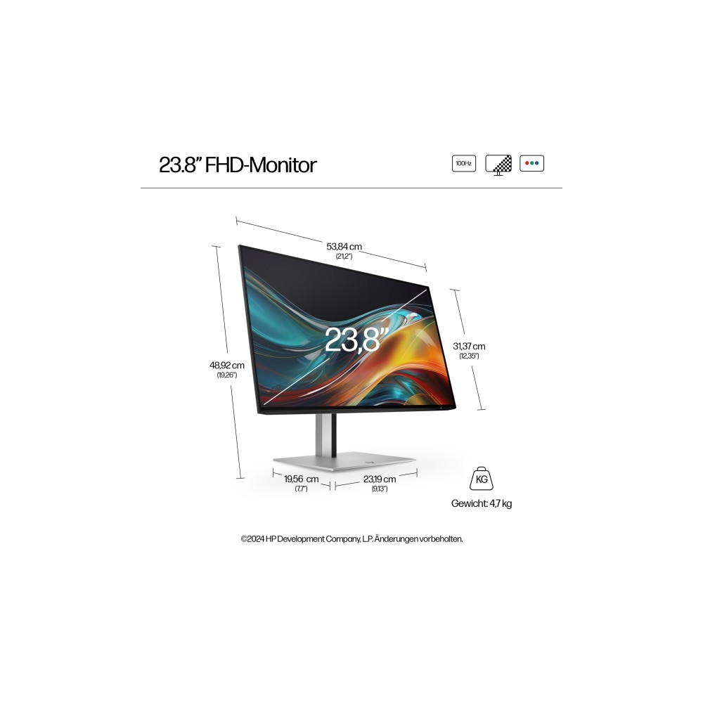 Produktbild för HP 724pf - Series 7 Pro - LED-skärm - Full HD (1080p) - 23.8"