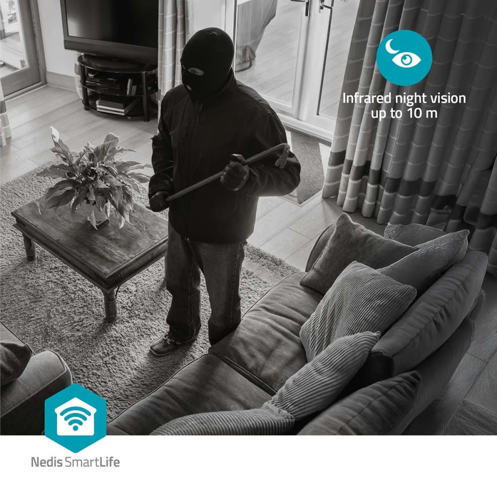 Produktbild för Nedis SmartLife inomhus IP-kamera 3MP Full HD 1296p Pan tilt