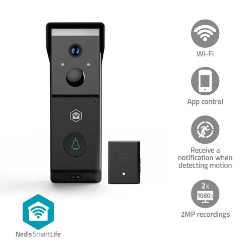 NEDIS Nedis SmartLife videodörrklocka | batteri | 2x Full HD 1080p