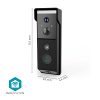 Produktbild för Nedis SmartLife videodörrklocka | batteri | 2x Full HD 1080p