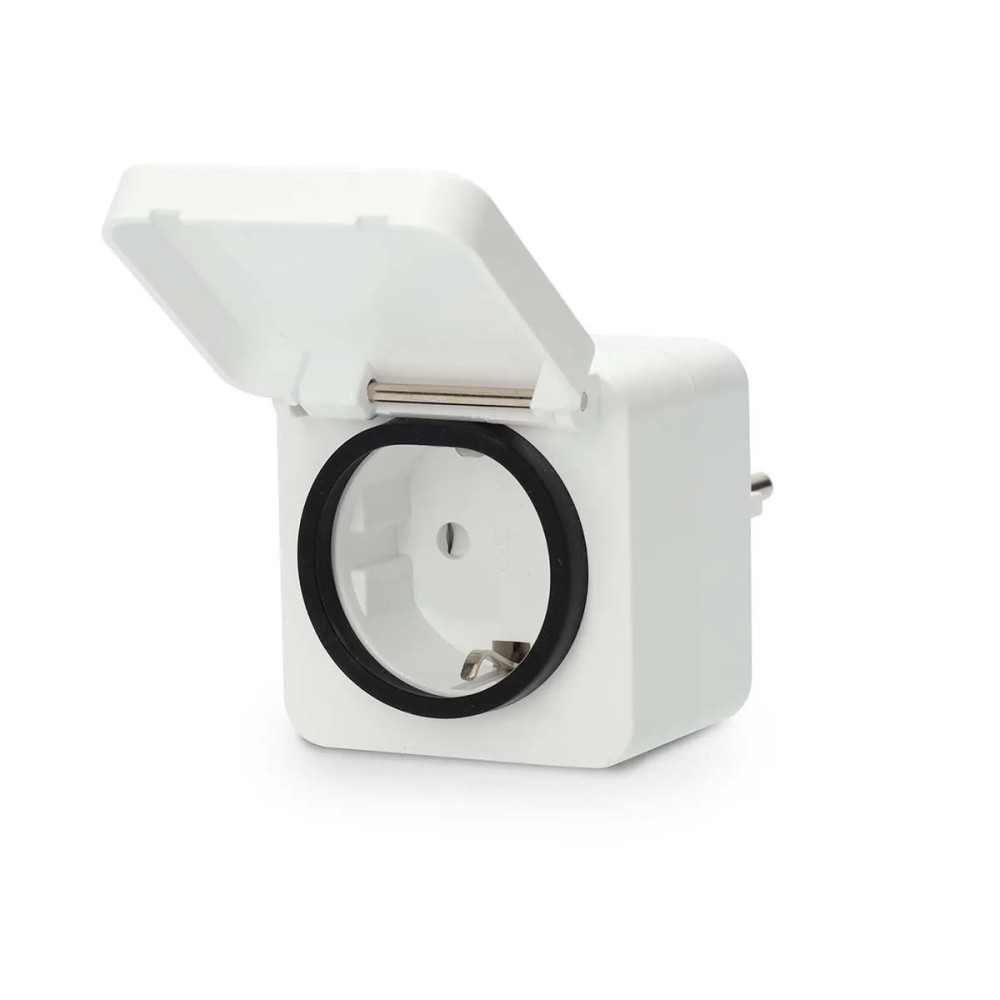 Produktbild för Nedis SmartLife - smart kontakt - IP44, 3680W - Wi-Fi - vit, grå