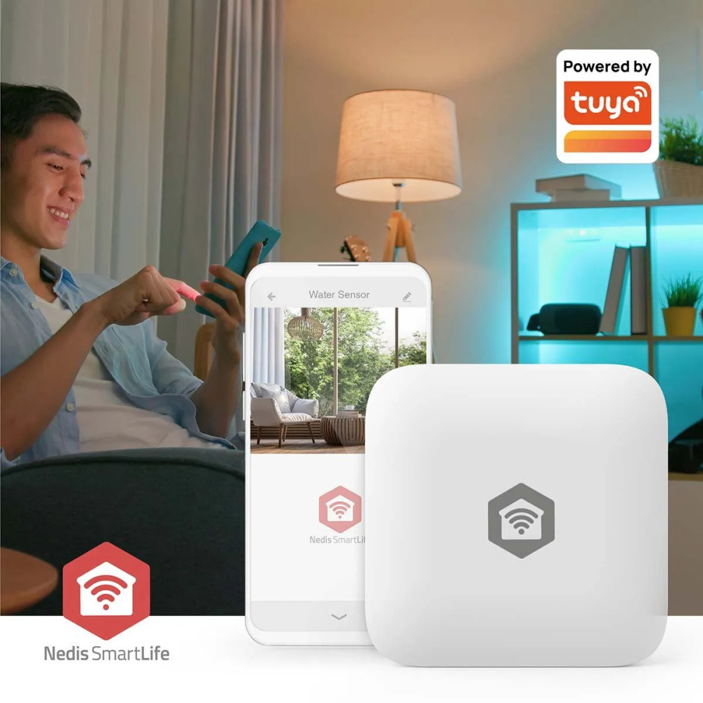 Produktbild för Nedis SmartLife - vattenläckagesensor - ZigBee 3.0 - vit