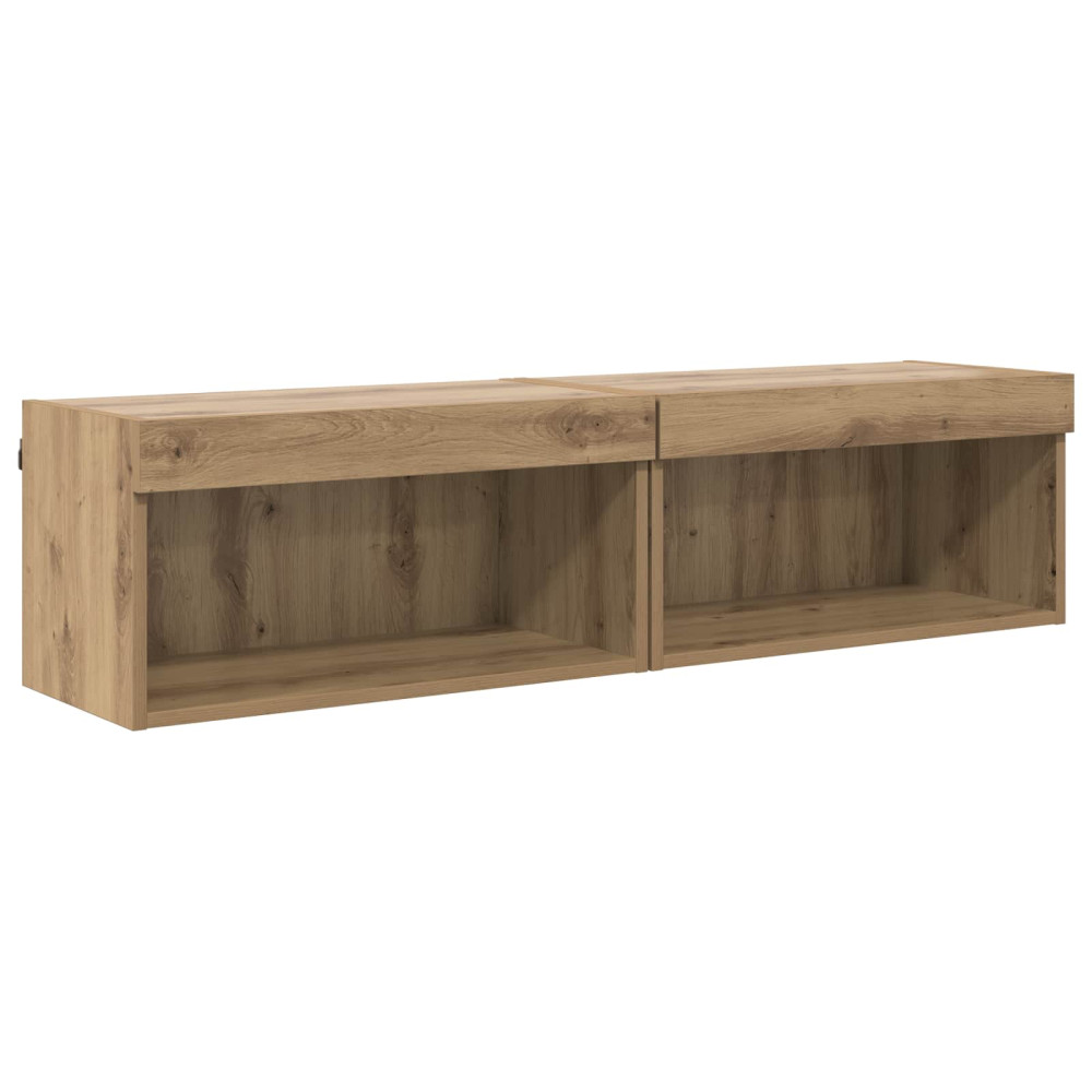 Produktbild för TV väggskåp set 6 pcs Artisan Ek Konstruerat trä