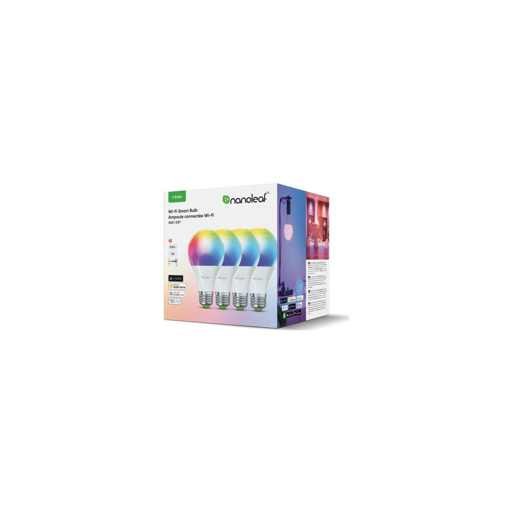 Produktbild för "Nanoleaf Essentials Smart A60-glödlampa Matter WiFi 900 lm,...