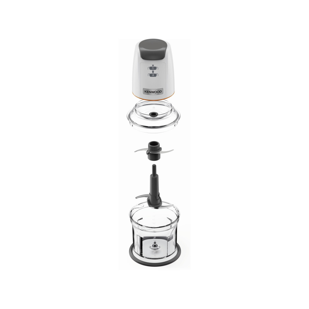 Produktbild för Kenwood Easy Chop minihackare CHP61.000WH, 0,5 l, Grå, Vit,...
