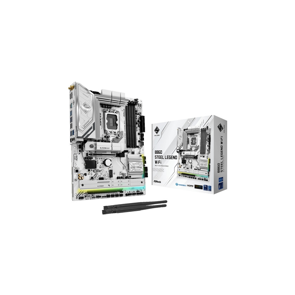Produktbild för ASRock B860 STEEL LEGEND WIFI - moderkort - ATX - LGA1851-uttag - B860