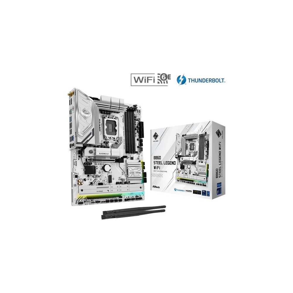 Produktbild för ASRock B860 STEEL LEGEND WIFI - moderkort - ATX - LGA1851-uttag - B860
