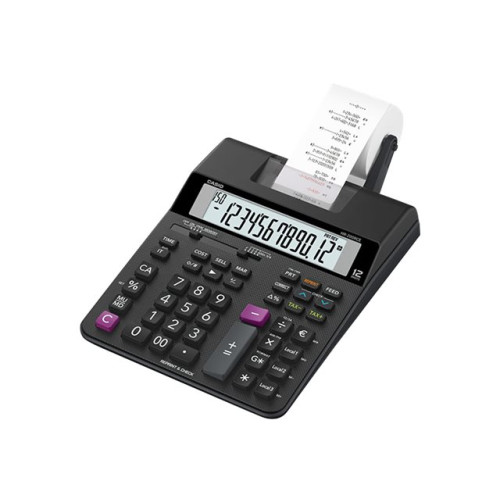 Casio Strimmelregner Casio HR-200RCE Euro m/stort 12 cifret displa...