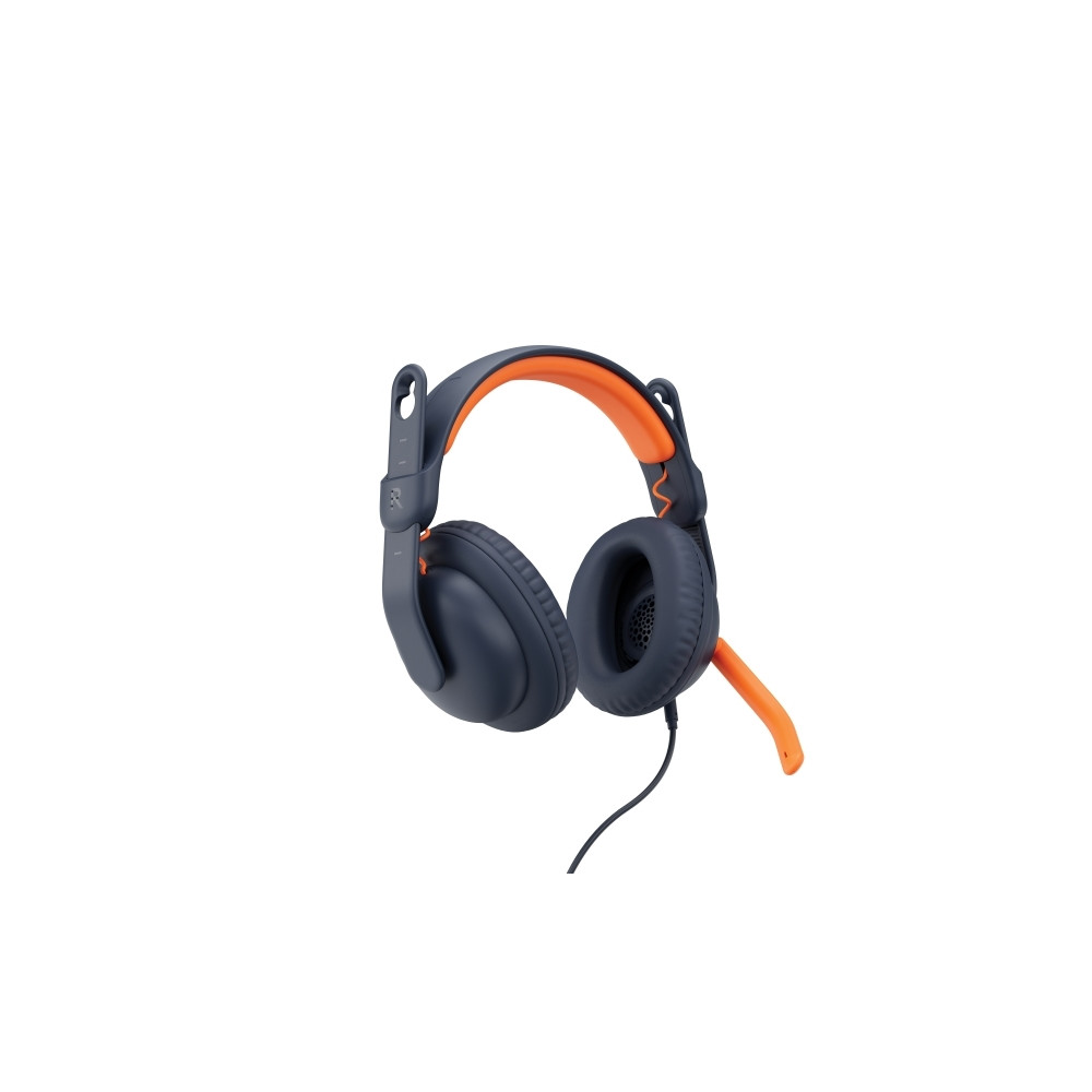 Produktbild för Logitech Zone Learn Wired Over-Ear Headset for Learners, USB-C - hörlurar med mikrofon - ersättning - USB-C