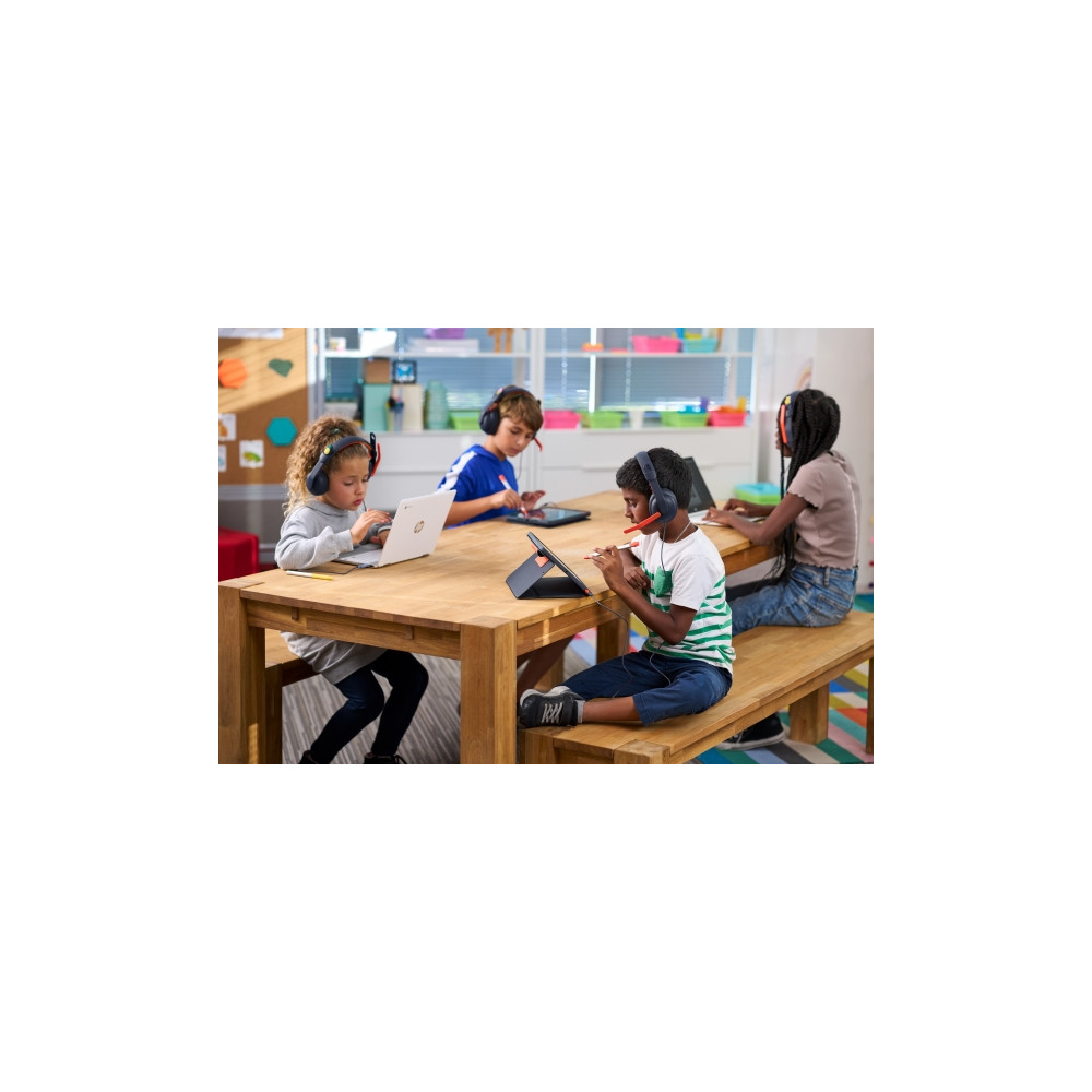 Produktbild för Logitech Zone Learn Wired Over-Ear Headset for Learners, USB-C - hörlurar med mikrofon - ersättning - USB-C