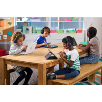 Produktbild för Logitech Zone Learn Wired Over-Ear Headset for Learners, USB-C - hörlurar med mikrofon - ersättning - USB-C