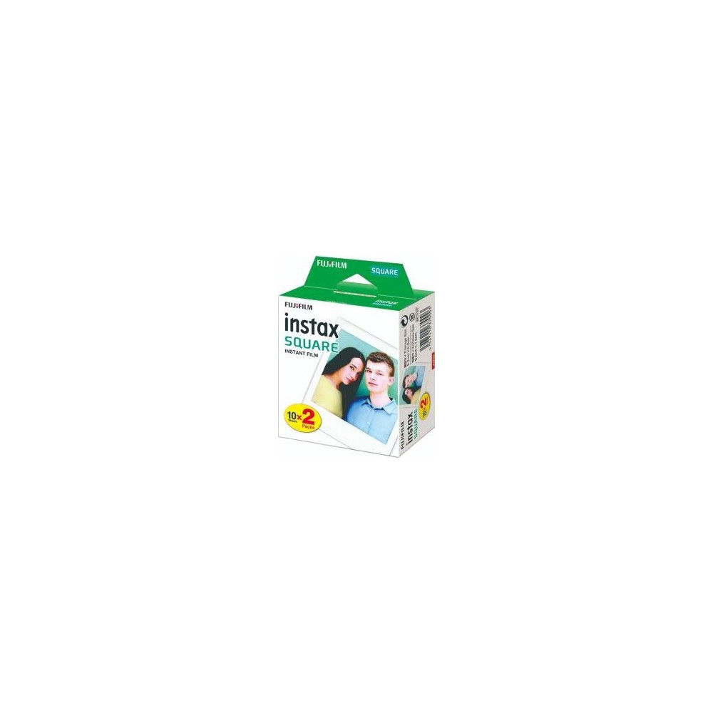 Produktbild för Fujifilm Instax Square färgfilm för snabbframkallning - 10 - 2 kassetter