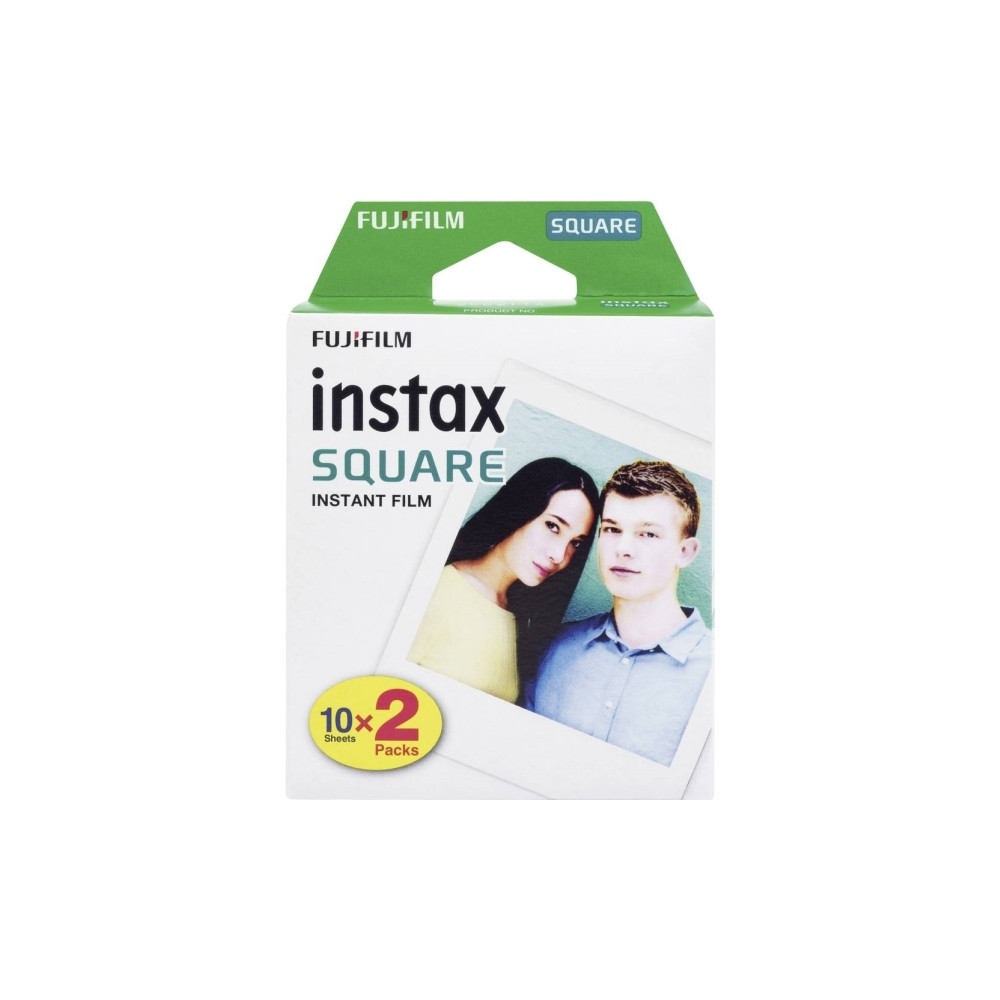 Produktbild för Fujifilm Instax Square färgfilm för snabbframkallning - 10 - 2 kassetter