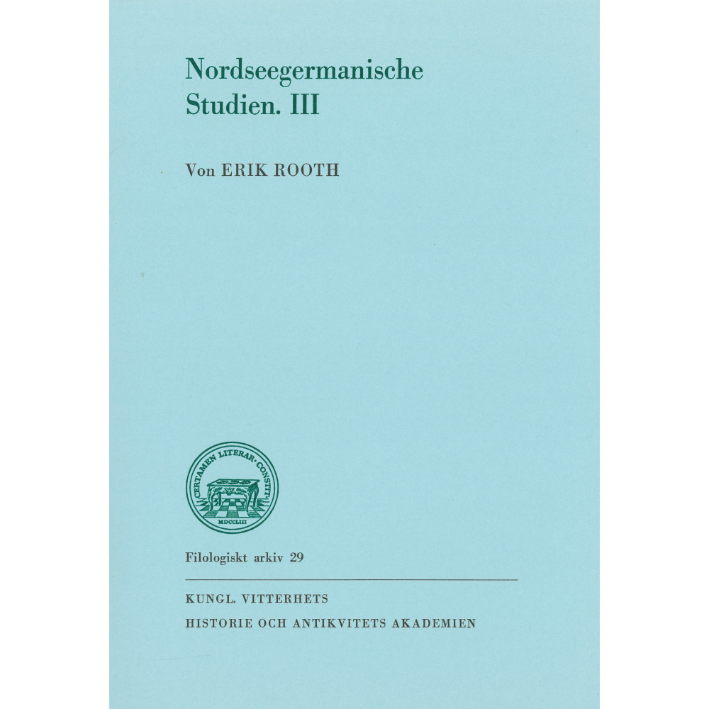 Produktbild för Nordseegermanische Studien. III (häftad)