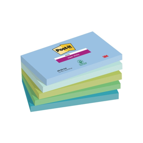 Post-it Post-it Super Sticky 655-5SS-OAS - anteckningar - 127 x 76 mm - 450 ark (5 x 90)