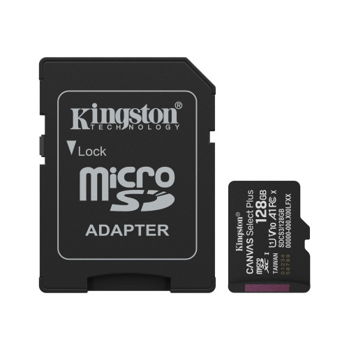 Kingston Technology Kingston Canvas Select Plus - flash-minneskort - 128 GB - mikroSDXC UHS-I