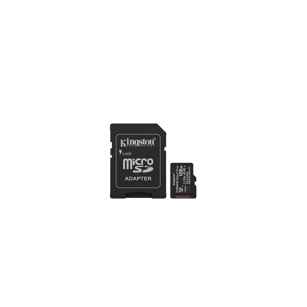 Produktbild för Kingston Canvas Select Plus - flash-minneskort - 128 GB - mikroSDXC UHS-I