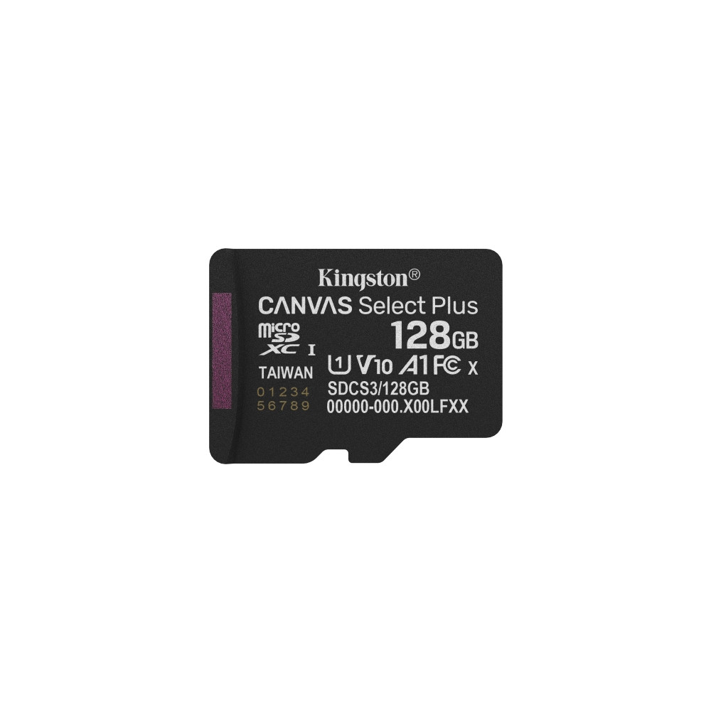 Produktbild för Kingston Canvas Select Plus - flash-minneskort - 128 GB - mikroSDXC UHS-I