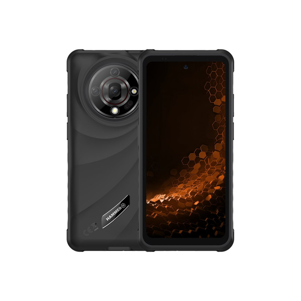 Produktbild för HAMMER Iron 6 - svart - 4G pekskärmsmobil - 128 GB - GSM