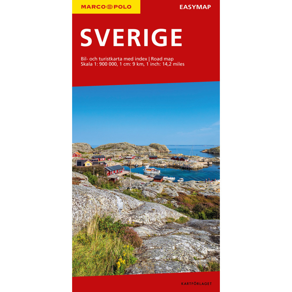 Produktbild för Sverige EasyMap MarcoPolo 1:900 000