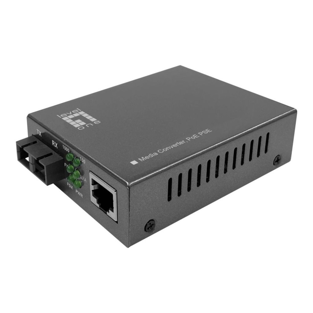 Produktbild för Equip GVT-2014 - fibermediekonverterare - IEEE 802.3af, IEEE 802.3at, 10Mb LAN, 100Mb LAN, 1GbE
