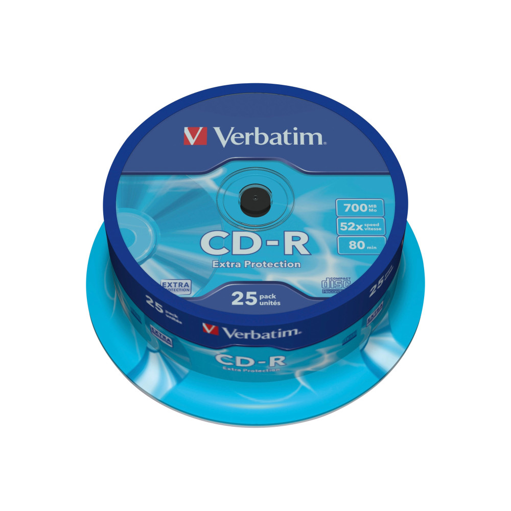 Produktbild för Verbatim CD-R Extra Protection - CD-R x 25 - 700 MB - lagringsmedier