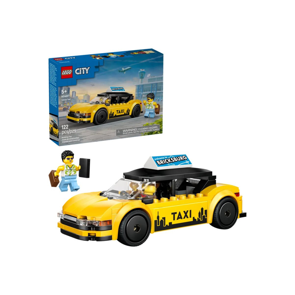 Produktbild för LEGO City 60487 - Gul taxi - byggsats