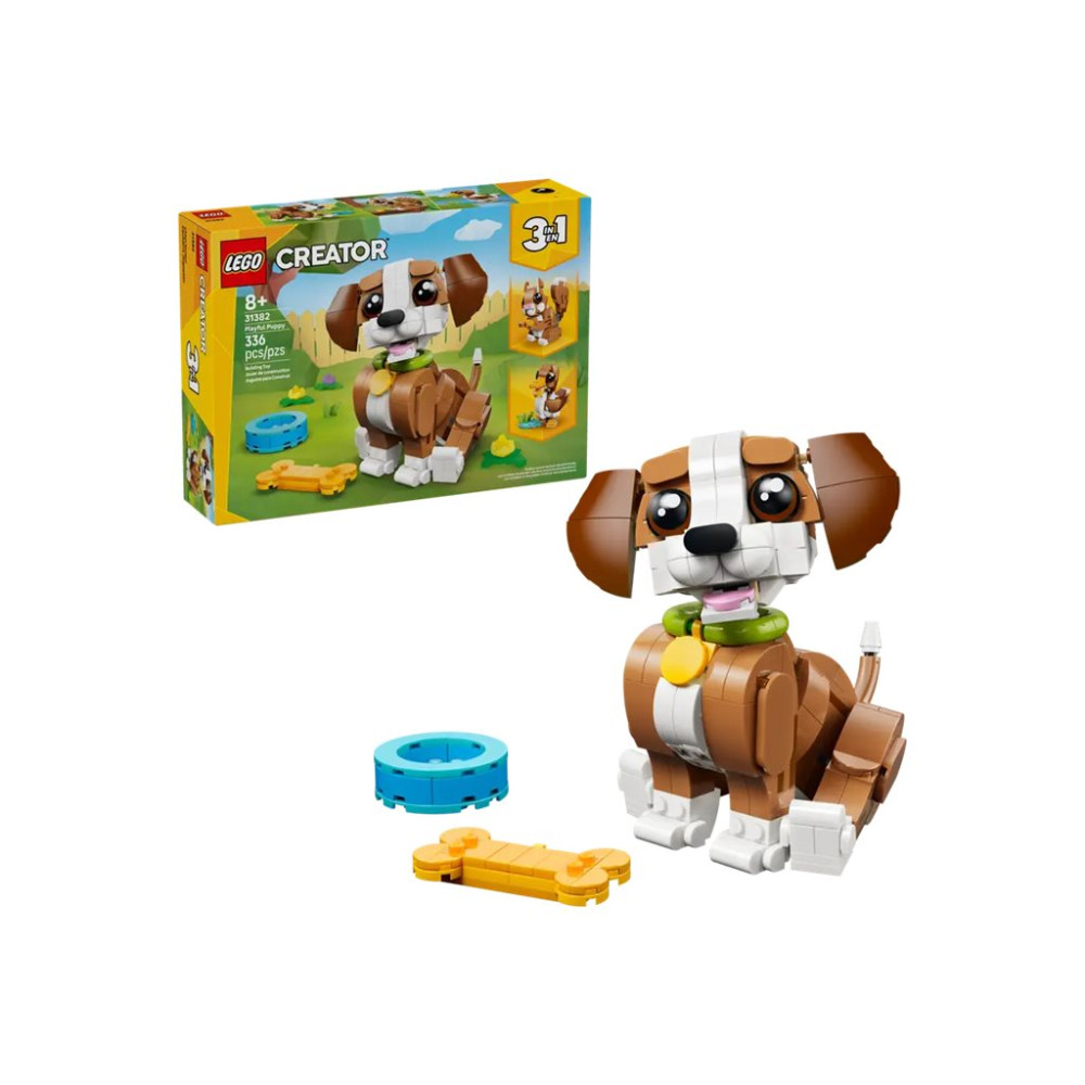 Produktbild för LEGO Creator 3in1 31382 - Söta Djur: Lekfull Valp - byggsats