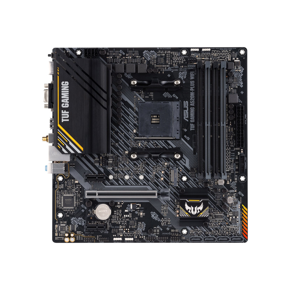 Produktbild för ASUS TUF GAMING A520M-PLUS WIFI - moderkort - micro ATX - Socket AM4 - AMD A520