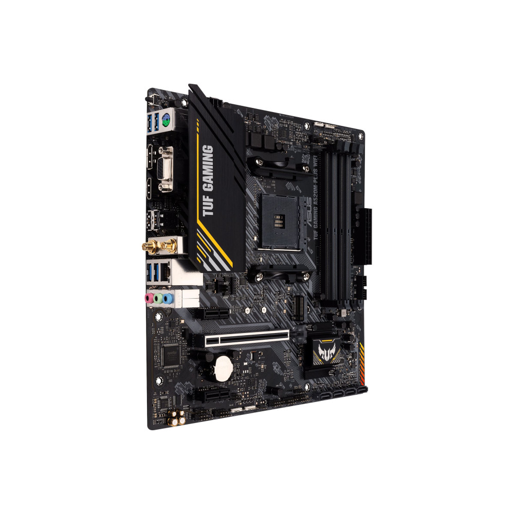 Produktbild för ASUS TUF GAMING A520M-PLUS WIFI - moderkort - micro ATX - Socket AM4 - AMD A520