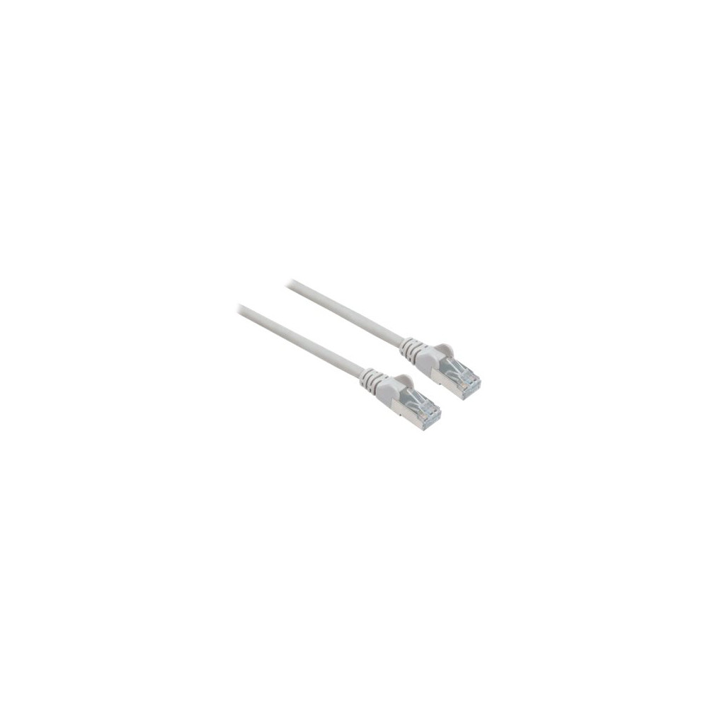Produktbild för Intellinet Network Patch Cable, Cat6, 20m, Grey, Copper, S/FTP, LSOH / LSZH, PVC, RJ45, Gold Plated Contacts, Snagless, Booted, Lifetime Warranty, Polybag - patch-kabel - 20 m - grå