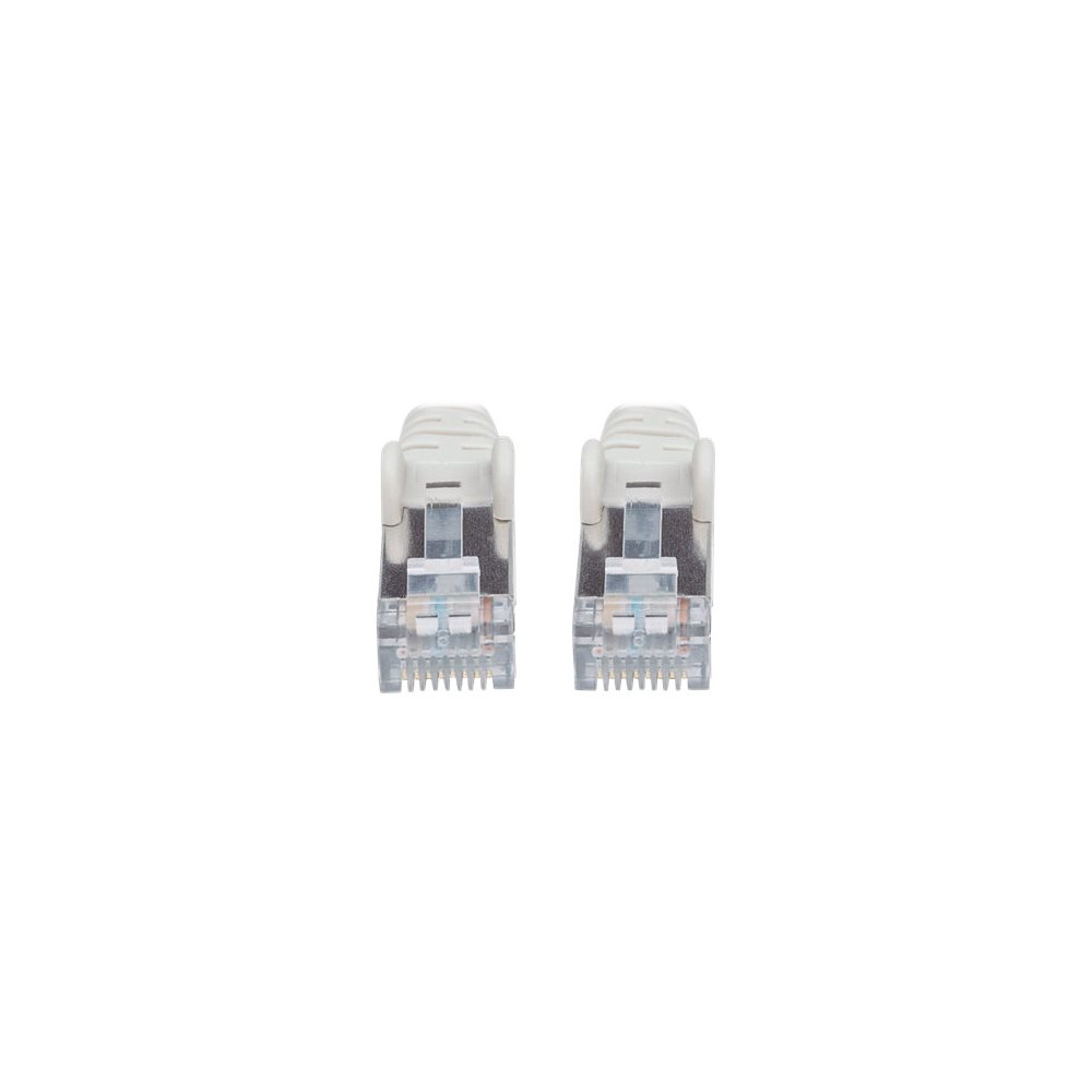 Produktbild för Intellinet Network Patch Cable, Cat6, 20m, Grey, Copper, S/FTP, LSOH / LSZH, PVC, RJ45, Gold Plated Contacts, Snagless, Booted, Lifetime Warranty, Polybag - patch-kabel - 20 m - grå