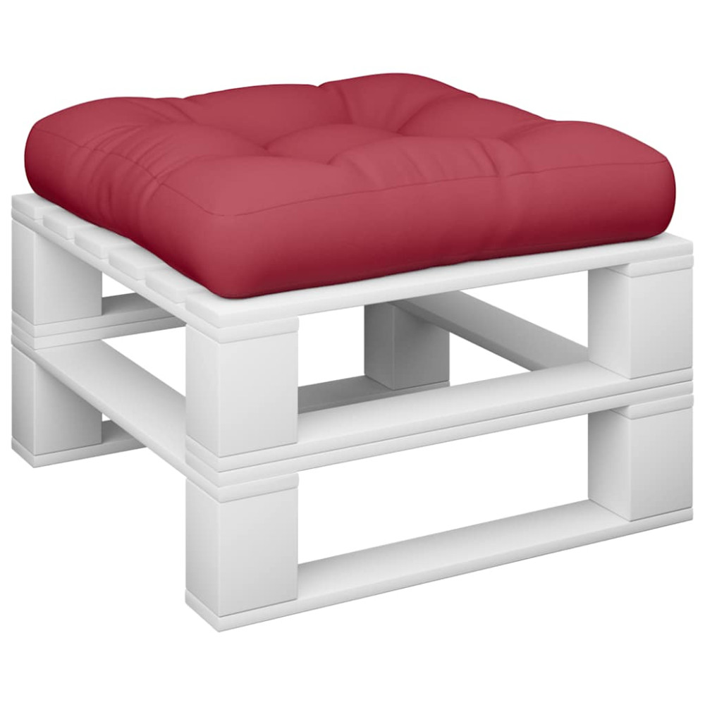 Produktbild för Palldyna vinröd 58x58x10 cm tyg