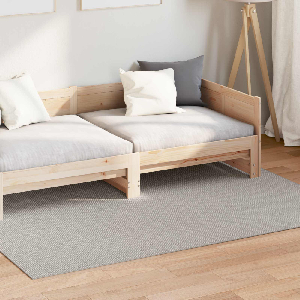 Produktbild för Områdesmattor LUGO Krämfärgad och grå 140 x 200 cm Polyester