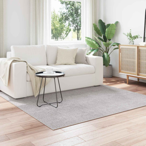 vidaXL Områdesmattor LUGO Krämfärgad och grå 120 x 120 cm Polyester