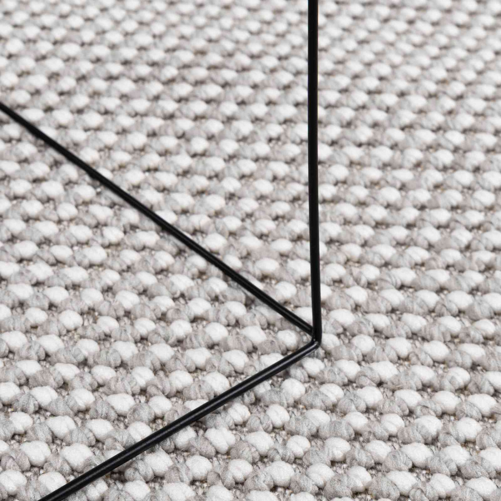Produktbild för Områdesmattor LUGO Krämfärgad och grå 120 x 120 cm Polyester