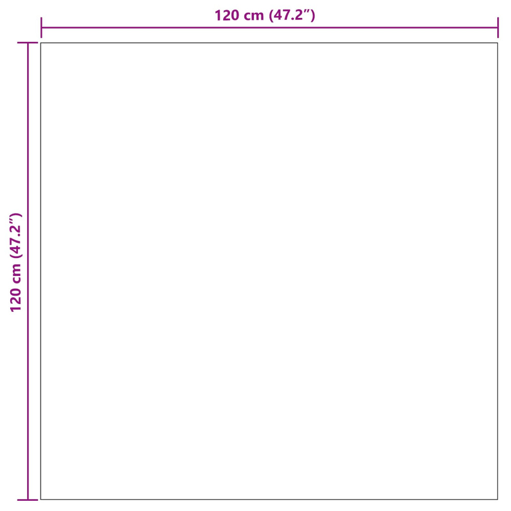 Produktbild för Områdesmattor LUGO Krämfärgad och grå 120 x 120 cm Polyester